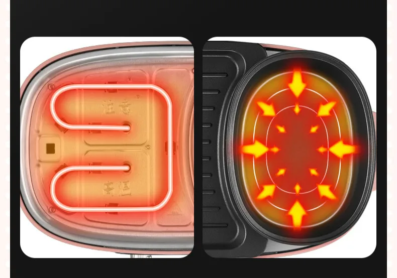 220 В 700+ 800 Вт 1.5L Многофункциональный Электрический духовой шкаф антипригарным покрытием Электрический hot pot Мангалы машины
