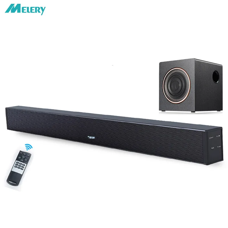

Sound Bar 60W HiFi Home Speakers 30W Subwoofer Bluetooth Wireless Soundbar Audio System USB Slot Wall-Mountable LED Touch Panel