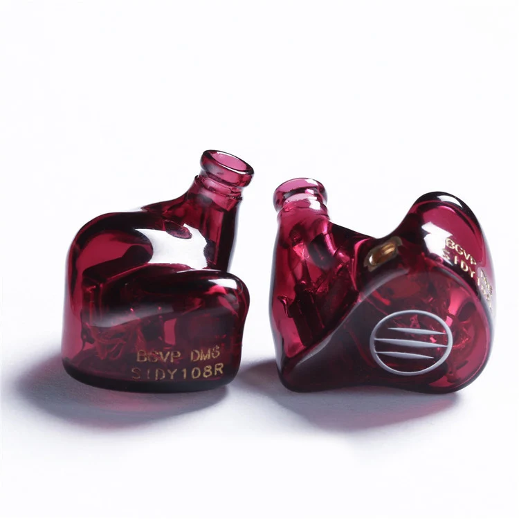 BGVP DM6 Hi-res 5BA сбалансированные арматурные драйверы наушник IEM 3D принт HiFi наушники контролировать наушники индивидуальные ручной работы IEM - Цвет: Rose purple