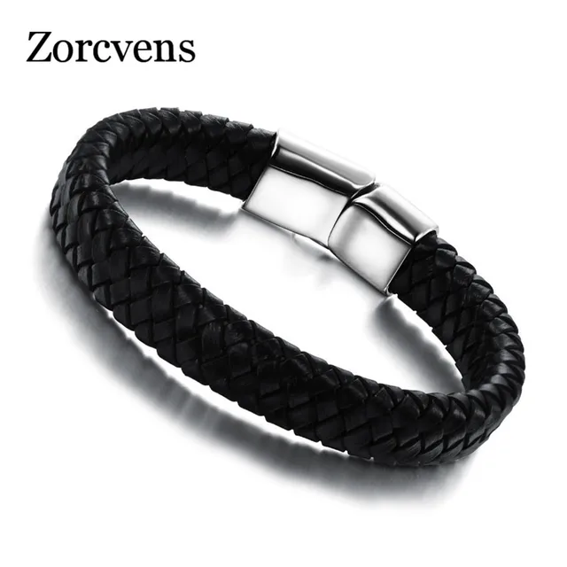 Zorcvens 2018 New Fashion Leather Jewelry Men Genuine Zorcvens 2018 New Fashion Leather Jewelry Men Genuine Bracelets Clic Simple Design Male Bracelet Accessories