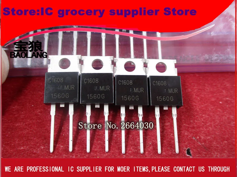 Free Shipping 10pcs Mur1560g Mur1560 Mur 1560g To220 - Replacement ...