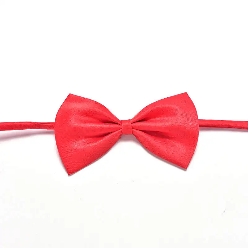 Новое поступление, Детские регулируемые аксессуары, милый детский галстук-бабочка для мальчиков, Одноцветный с бантом для свадьбы, красивый ошейник для детей - Цвет: Красный