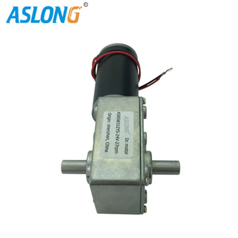 Buy A58SW31ZYS High Torque Dual Shaft Worm Gear Motor With Brake 12v self lock