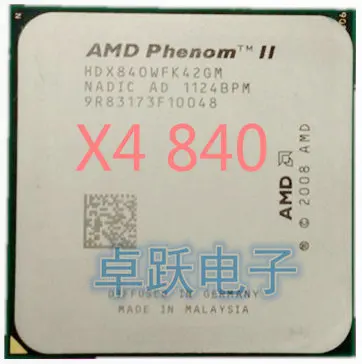 

AMD Phenom II X4 840 3.2 GHz Quad-Core CPU Processor Socket AM3 free shipping
