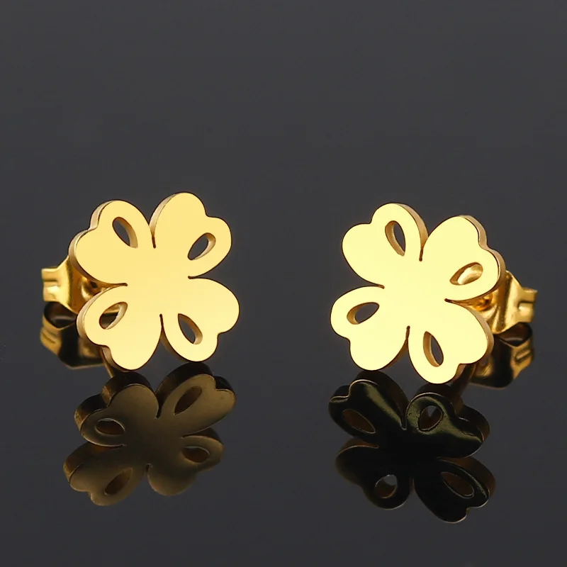 Four-leaf clover earrings