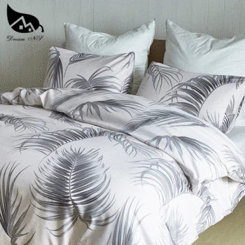 

Dream NS Household Bedding Set Brief Three Piece Suit 100% Polyester Fibre Sanding Bedding Sets Coconut Tree Printed Plant