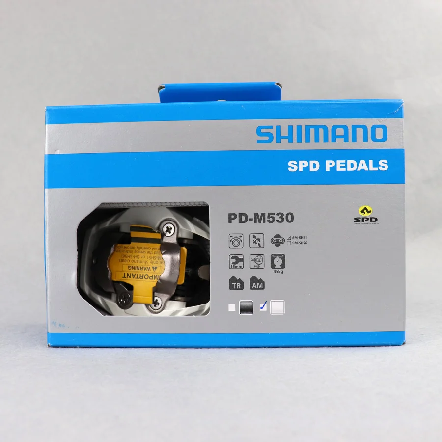 SHIMANO PD-M530 педаль SPD MTB Горный XC бесклипсовый велосипед с SM-SH51 бутсы идеально подходят для трассы и горного велосипеда