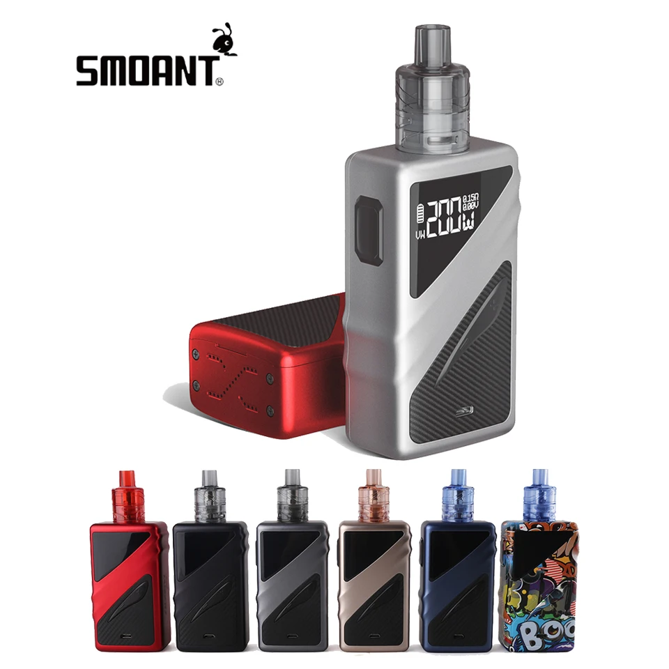 

Original Smoant taggerz kit with Dual 18650 battery 200w Max Power Electronic cigarette Ergonomic design With 2ml Taggerz tank
