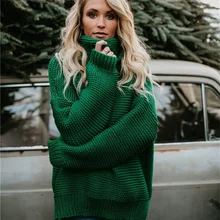 2018 New Autumn Green Turtleneck Ribbed Sweaterwomen'S Coarse Pullover Jumper Female Warm Thick Knitted Oversized Sweaters 2018 New Autumn Green Turtleneck Ribbed Sweaterwomen'S Coarse Pullover Jumper Female Warm Thick Knitted Oversized Sweaters