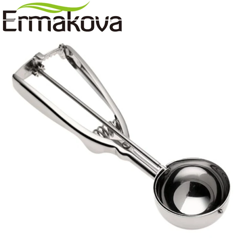 ERMAKOVA Нержавеющая Сталь Совок для мороженого ложка фруктовый Дыня Баллер печенья