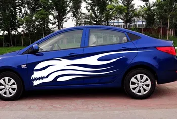 

Car Decal Skull Flames 94'' for Elantra Verna Vinyl Graphics Door Motor sticker ZC652