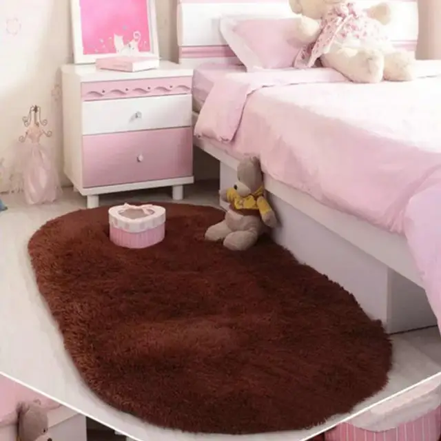 40*60 CM Pluche Kleed Mat Magic Antislip Pad Slaapkamer Ovale Tapijt ... 40*60 CM Pluche Kleed Mat Magic Antislip Pad Slaapkamer Ovale Tapijt ...