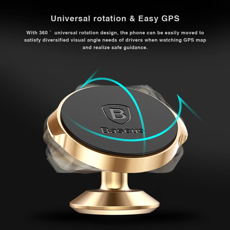 Baseus Car Holder For iPhone X 8 7 Samsung 360 Degree Magnetic Mobile Phone Holder Air Vent Mount Magnet Car Phone Holder Stand