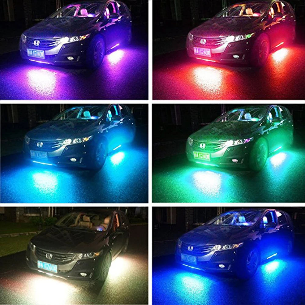 YSY 1 комплект RGB приложение управления автомобиля гибкая светодиодная лента декоративная лампа под трубкой свет нижнее белье автомобильная Система неоновый свет комплект