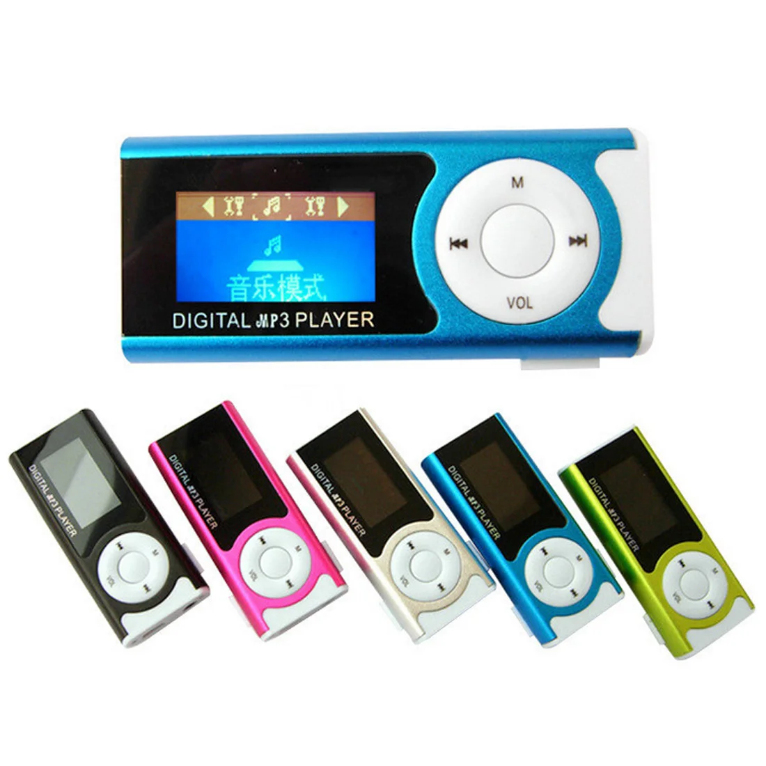 

New Creative Portable Mp3 Player Mini USB Clip LCD Screen MP3 Media Player Support 16GB Extra For Micro SD Music player Walkman