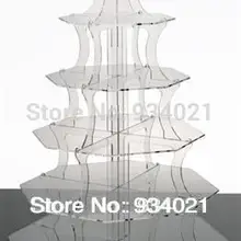 6 акриловая стойка для торта Подставка-Вмещает 80 кексов