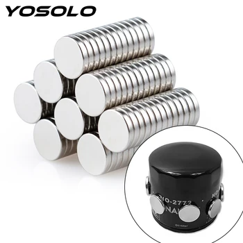 

YOSOLO 2 Pieces Magnet Fuel Economizer Car Engine Oil Filter ATV SUV Motocycle Engine Oil Saver Strong Adsorption For Iron Body