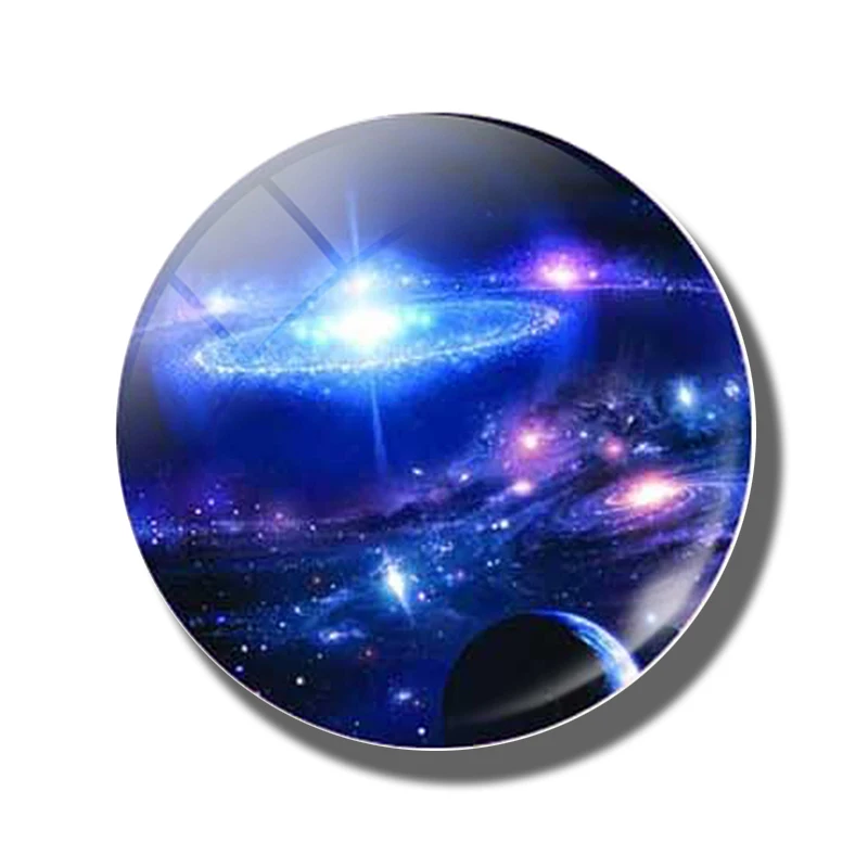Галактика планета луна звезды Туманность космический магнит на холодильник Вселенная 30 мм магниты на холодильник доска для сообщений наклейка на холодильник домашний декор - Цвет: as shown