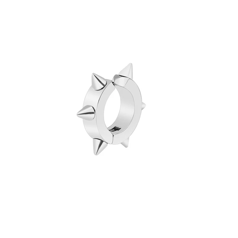 Новая мода, 1 шт., серебряная Геометрическая Серьга в виде Клипсы из нержавеющей стали, серьги-клипсы для женщин и мужчин, клипсы для ушей, ювелирные изделия