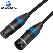 Choseal Microphone Audio Cable Cannon XLR Male To Female Extension Aux Cable For Mixer Stereo Camera Amplifier