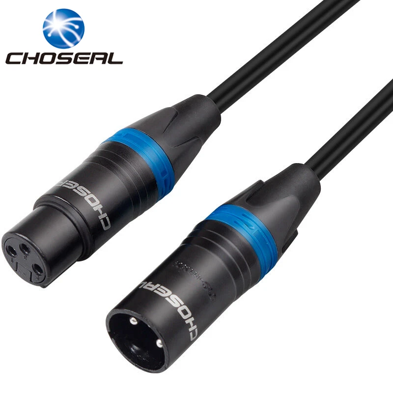 Choseal QS3803 Microphone Audio Cable Cannon XLR Male To Female Extension Aux Cable For Mixer Stereo Camera Amplifier