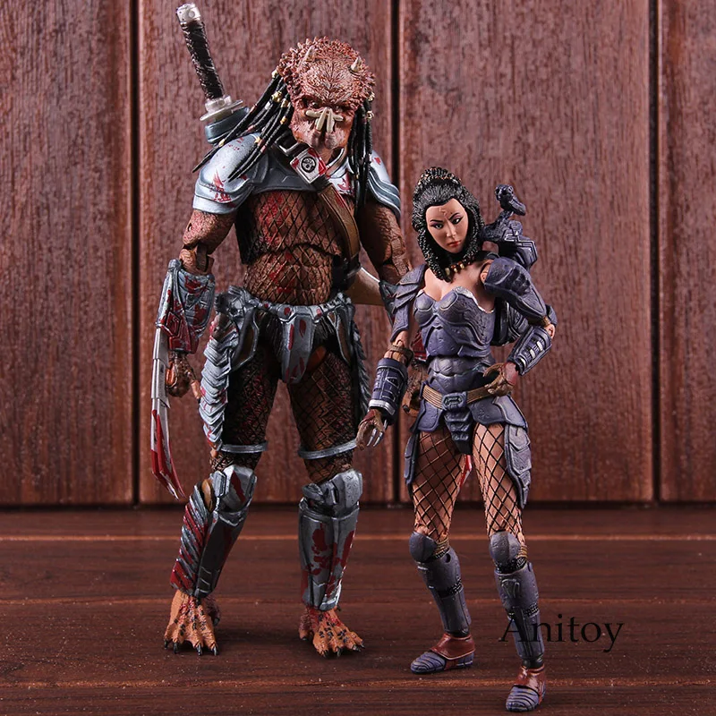 

Alien Vs Predator AVP Machiko Noguchi Hornhead Predator Toys Action Figure PVC Collectible Model Toy