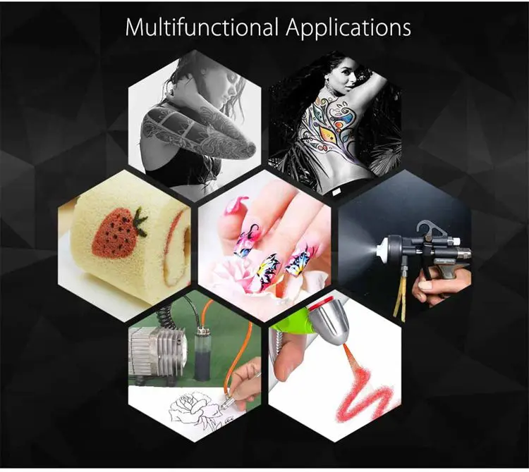 Высокое качество двойного действия Аэрограф Краски Пистолеты-распылители комплект 0.3 мм Пистолеты-распылители для модели/Торт/ногтей