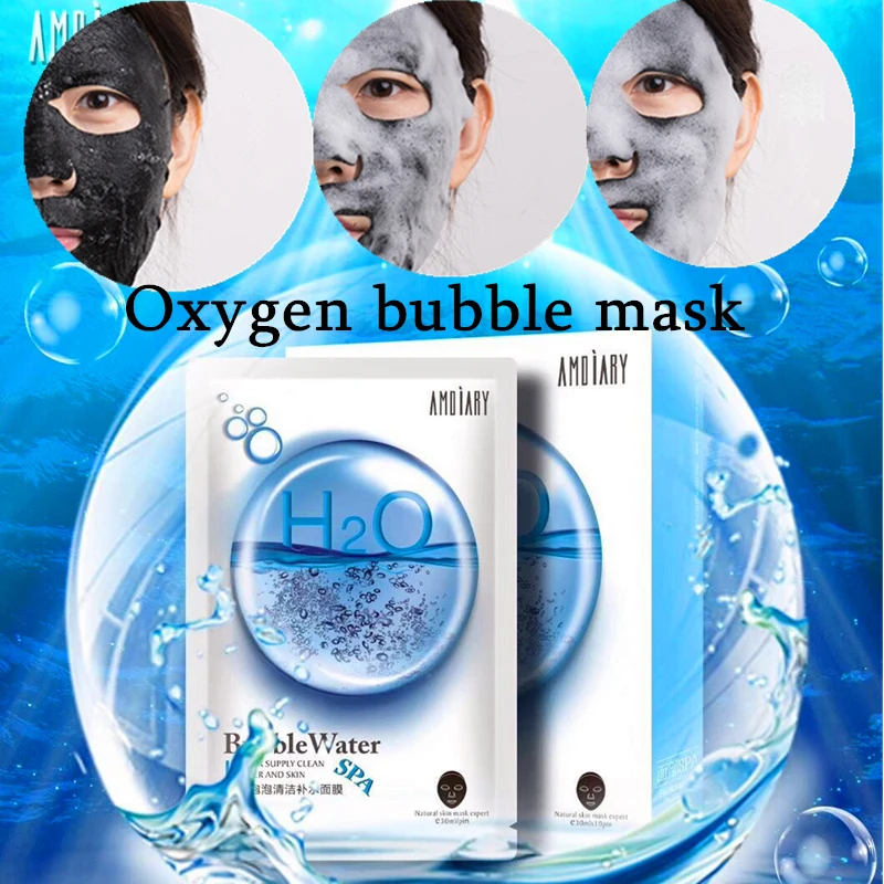 Детокс кислородный пузырьковый лист маска KoreanCleansing маска для удаления грязи черных точек увлажняющая бамбуковая угольная черная маска для лица Wh