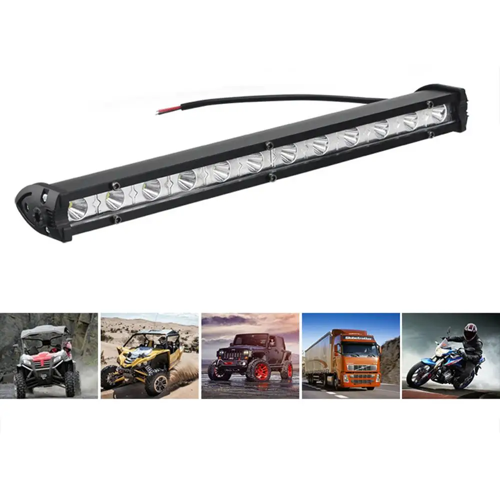

Led Bar 18W 36W Car Strip Light Car Led Work Light Car Accessories Single Row 6 12 LED Ultra-thin Led Light Bar Off-road Outdoor