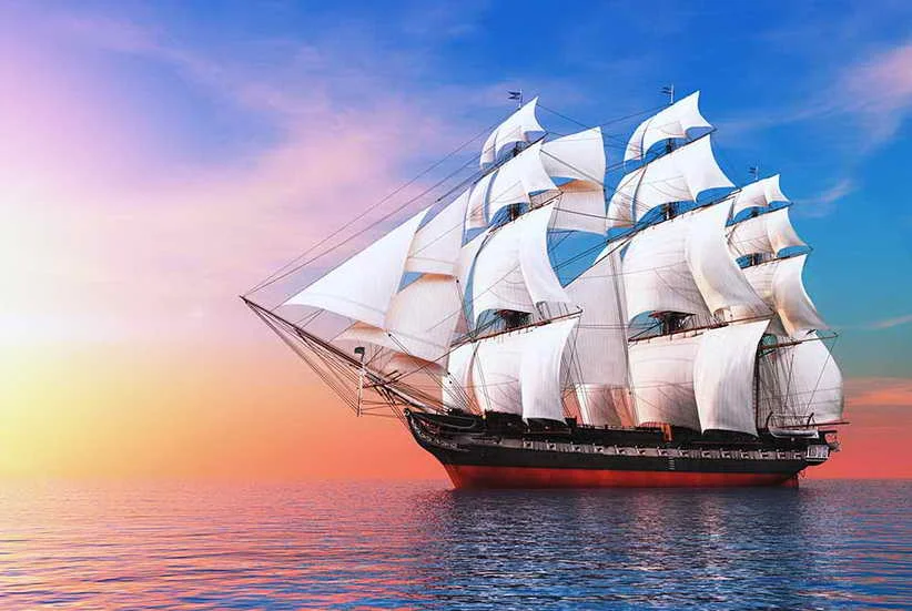 HD Printed Modern Oil painting Art Wall Sea Ocean Boats Sky Clouds Sailing Landscapes Picture On Canvas Sitting Room Decoration | Дом и сад