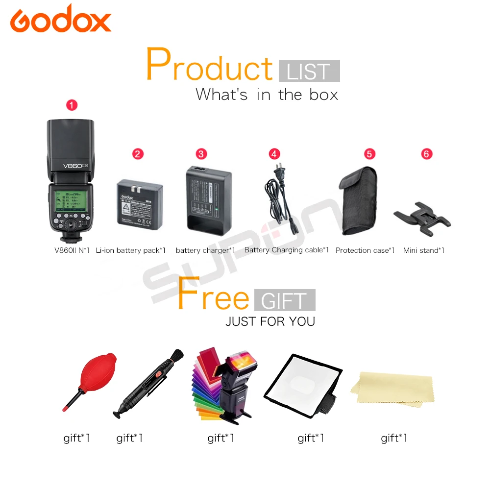 Godox the Flash V860II V860II-N GN60 i-TTL HSS 1