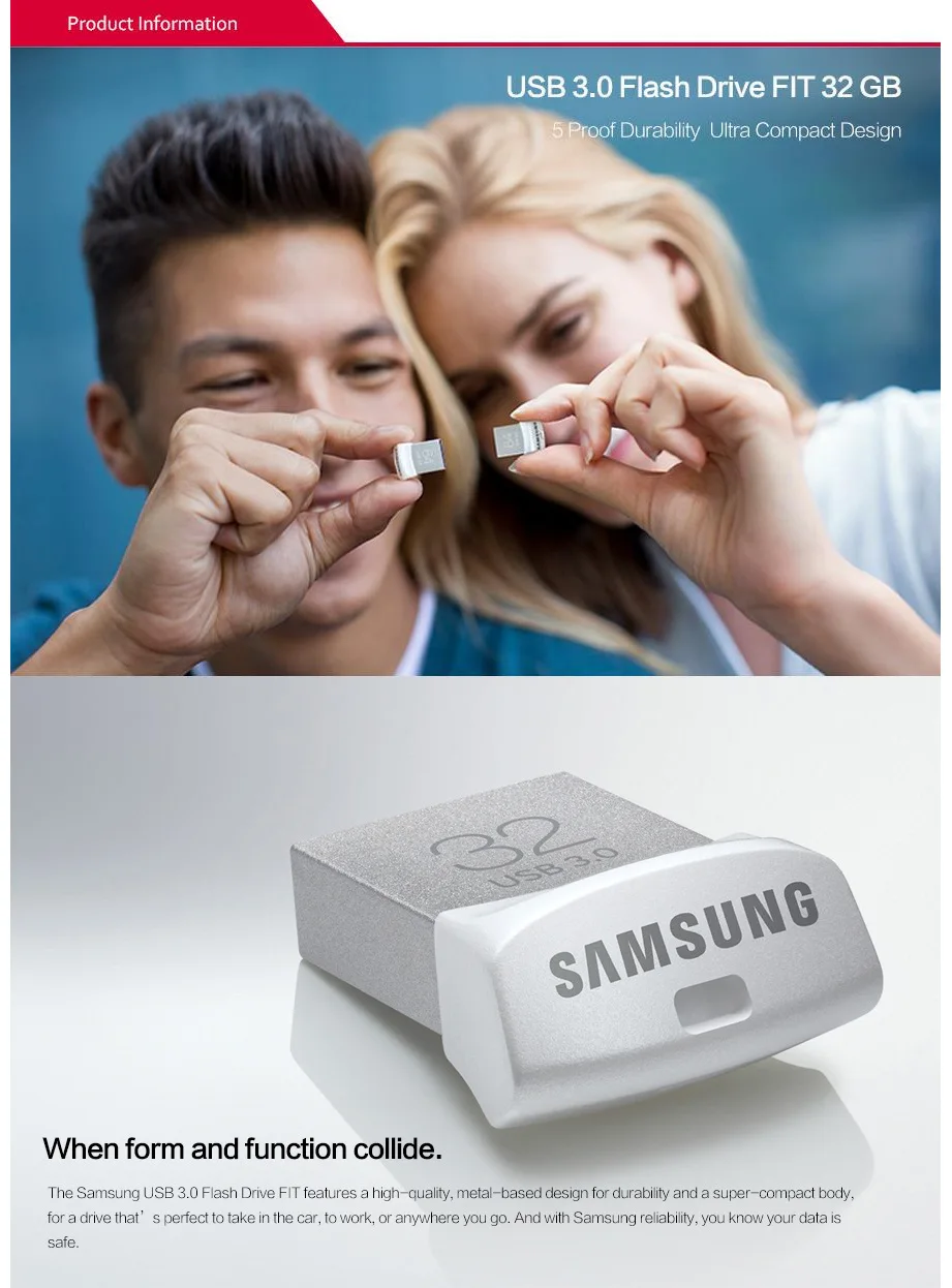 Флешки Samsung usb flash drive usb 32 ГБ диск металл super mini pendrive 64 ГБ Memory Stick Хранения Usb 3.0 Для аудио Автомобиля 32 г pendrive