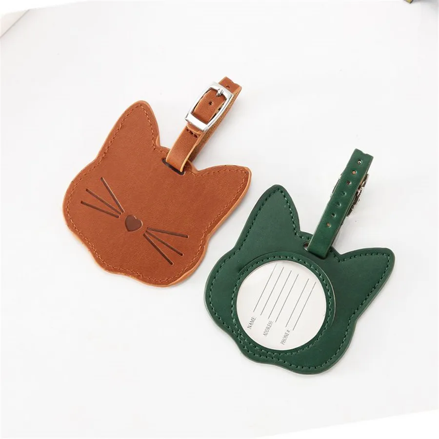 Кожаная бирка Zoukane Lovely Cat для чемодана Сумка с ярлыком подвеска сумка аксессуары