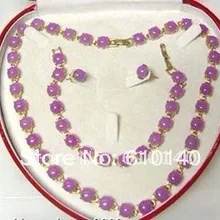 2 шт. красивый фиолетовый k браслет ожерелье/кулон серьги 2 werert