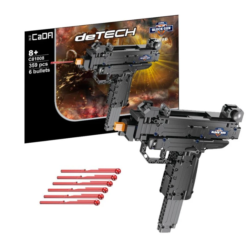 

New Block Gun Can Shoot Bullet Military DIY SWAT Building Blocks Bricks Weapon Model Educational LegoINGs Toys for Children Boys