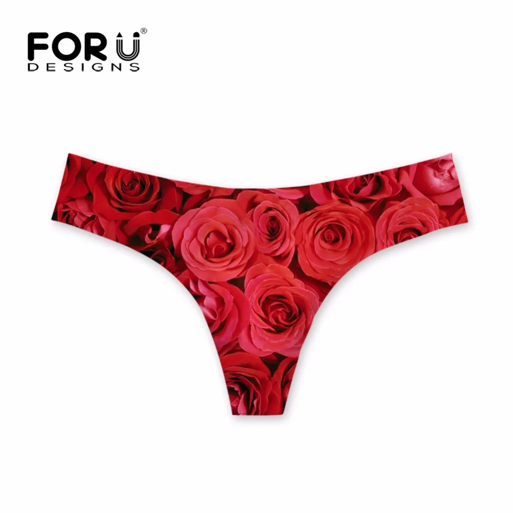 FORUDESIGNS Rose Sexy Women Seamless G String Thongs Low Waist T