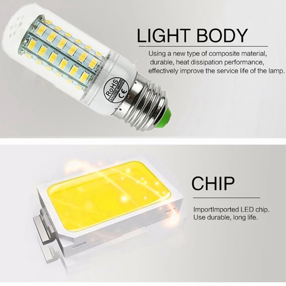 Светодиодные лампы E27 E14 SMD5730 36/48 В переменного тока|Светодиодные и трубки| |