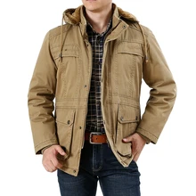 Новая зимняя куртка для мужчин среднего возраста, теплое пальто, мужская повседневная куртка с капюшоном, размер L* 8XL