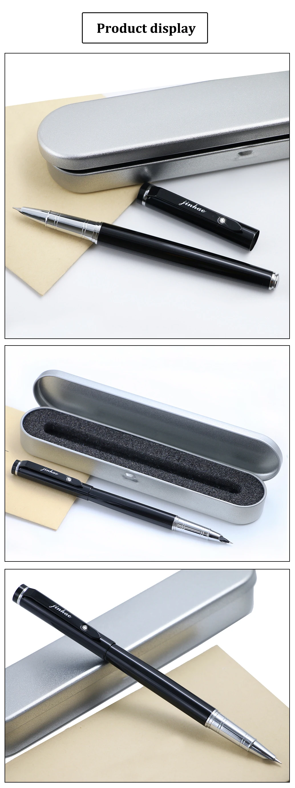 Классический JINHAO 101 авторучка 0,38 мм Чрезвычайно тонкий перо чернила ручка Письменные ручки Подарочная коробка набор школьные принадлежности