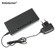 Kebidumei RJ45 8 Порты гигабитный сетевой коммутатор 10/100/1000 м База высокая производительность Ethernet smart коммутатор+ США/ЕС Адаптеры питания