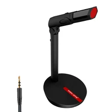 New Fashion 3.5mm Wired Microphone For Laptop Desktop Computer PC ,Condenser Omnidirectional Noise Cancelling Mic For Tablet pc