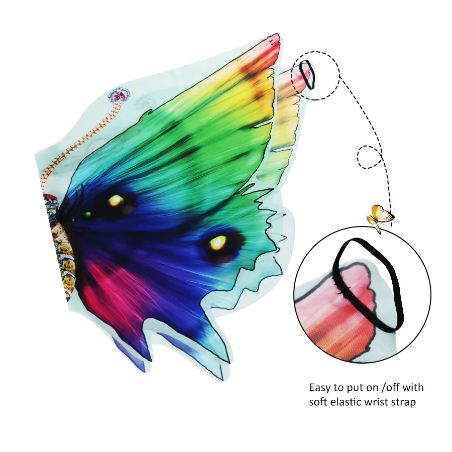 120*70 cm SPECIAL Dreamy Butterfly Wings Costume for Girls Fancy Dress up Pretend Play Party Favor Stage Dance Costume