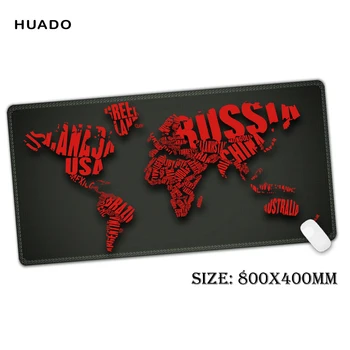 

World map mouse pad overlock mouse mat rubber material speed computer mat