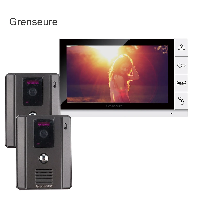 

FREE SHIPPING New Home 9" Color Screen Video Door Phone Intercom System + 2 Night Vision Door bell Camera + 1 Monitor IN STOCK