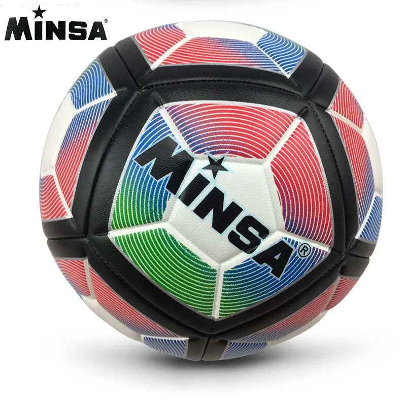 Новый бренд MINSA высококачественный Стандартный Футбольный Мяч A ++ мяч из
