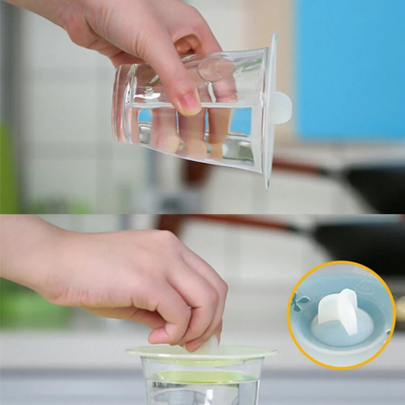 Buy 6 Colors Creative Silicone Cup Cover Environmental