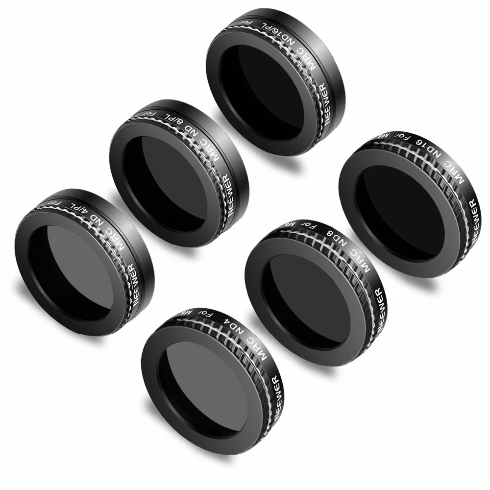 

Neewer DJI Mavic Air Filter Kit - 6 Pieces Lens Filter, ND4, ND8, ND16, ND4/PL, ND8/PL, ND16/PL with Carrying Box