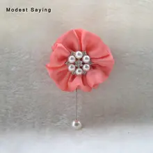 2 шт. WatermelonBest человек Свадебный костюм Бутоньерки для жениха дружки атласные розы корсаж аксессуары контактный брошь украшения