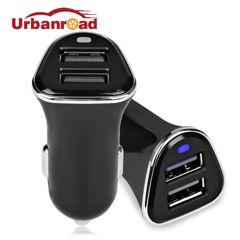 FISHBERG Universal Mini USB Port Car Charger For Phone Dual USB Auto Car Charger Adapter Socket