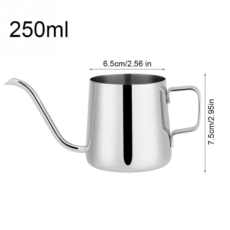 250 мл/350 мл чайник из нержавеющей стали капельный кофейник чайник с длинным носиком чашка домашний кухонный чайный инструмент - Цвет: 1